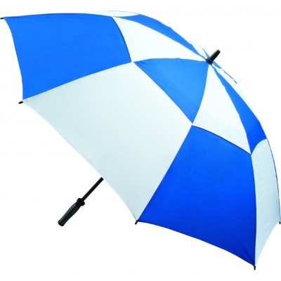 Image of Promotional Vented Golf Umbrella - Royal and White