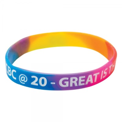 Image of Silicone Wristband (Adult: Multicoloured Material)